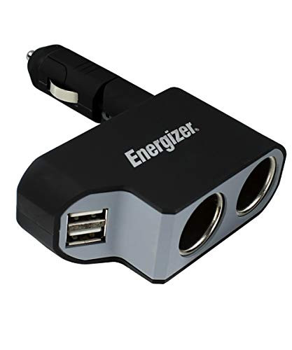 Premier Energizer Dual 12V w Dual USB Swivel Car Charger
