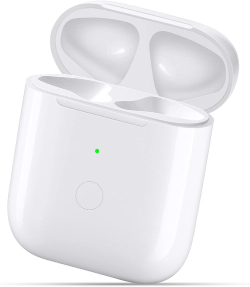 Upqiany Wireless Charging Case Replacement Compatible with Airpods 1 2 - Charger Case Only for AirPod 1st / 2nd Generation, Support Bluetooth Pairing Sync Button, No Air Pods, White