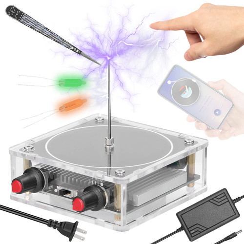 Weytoll Music Tesla Coil, Wireless Transmission Experiment Arc Plasma Coil, BT Speaker Artificial Lightning Generator, Arc Generator for Teaching Aids Gifts, Scientific Experiment Desktop Model Toy Weytoll Music Tesla Coil, Wireless Transmission Experiment Arc Plasma Coil, BT Speaker Artificial Lightning Generator, Arc Generator for Teaching Aids Gifts, Scientific Experiment Desktop Model Toy