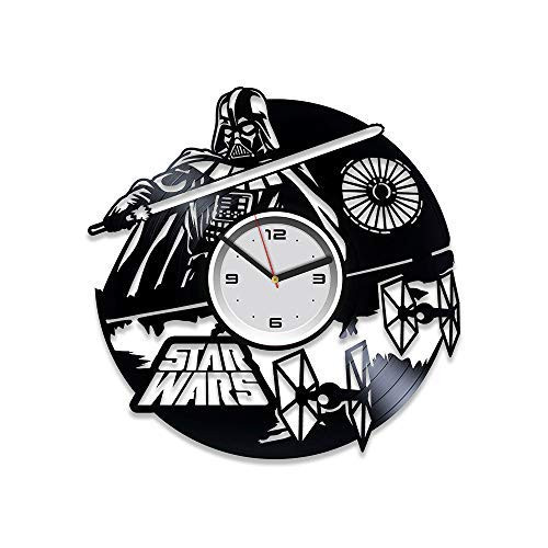 Kovides Darth Vader Vinyl Clock Star Wars Vinyl Wall Clock Star Wars Clock Star Wars Vinyl Record Wall Clock Star Wars Wall Clock Vintage Gift for Man Star Wars Gift Darth Vader Gift for Man
