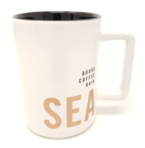 Starbucks Reserve Exclusive Seattle SEA Books Coffee Rain Mug, 12 fl oz