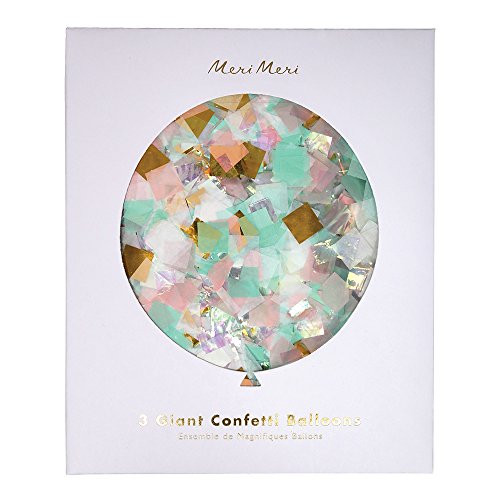 Meri Meri, Giant Confetti Balloon Kit, DIY Birthday and Party Balloons - Iridescent