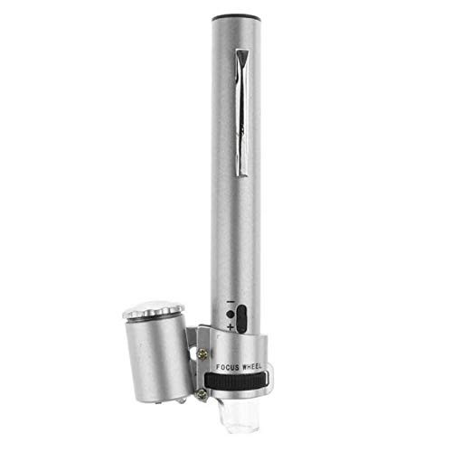 XENITE 100x Portable Microscope Loupe with Light Multifunction Pocket Led Adjustable Focal Magnifier Tool Mini Zoom Handheld (Color Magnifier