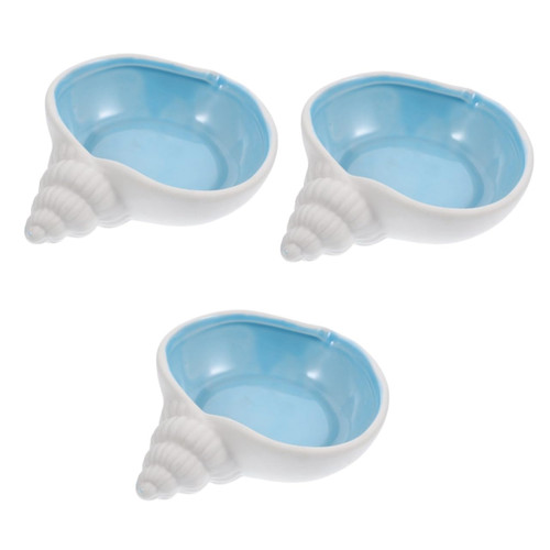 BESTOYARD 3pcs Ceramic Conch Dish Ceramic Conch Shell Jewellery Trinket Dish Ceramic Trinket Dish Ring Jewelry Organizer Ceramic Trinket Holder Model Key Tray Ceramics Manual White Ring Disk