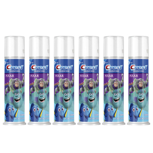 Crest Kid's Toothpaste Pump, featuring Disney Pixar Toy Story, Strawberry, 4.2 Oz (Pack of 6) (Packaging May Vary)