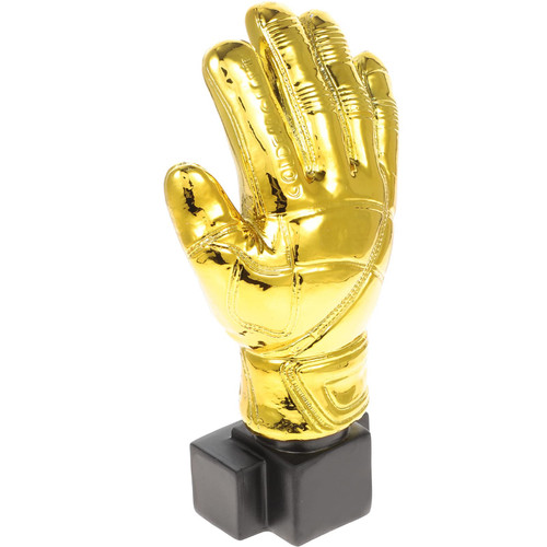 Baseball Glove Gold Decor Goalkeeper Trophy Football Golden Glove Trophy Award Trophies Rugby Soccer Match Award Cups for Kids Adults Office Kindergarten Baseball Glove Gold Decor