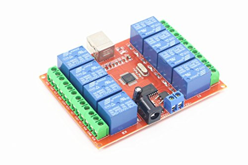 SMAKN 12v 8 Channel USB Relay Module Programmable Computer Control