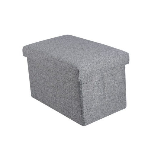 MAGICLULU Cube Storage Foot Rest Stool Footstool with Storage Folding Bench Storage with Toy Storage Fabric
