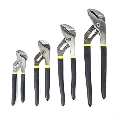 TOPLINE 4-piece Groovr-joint Pliers Set with Dipped Handle, Included 12-in Groove Joint Pliers, 10-in Groove Joint Pliers, 8-in Groove Joint Pliers, 6-in Groove Joint Pliers