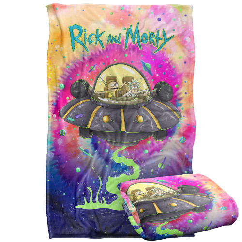Rick and Morty Blanket, 36"x58" Spacial Breakthrough Silky Touch Super Soft Throw Blanket