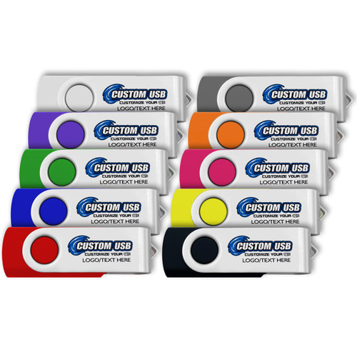 ABLAZE Personalized USB 2GB Flash Drive with Logo, USB 2.0 Custom Flash Drives Personalized Thumb Drives USB Memory Stick (Mixcolors)