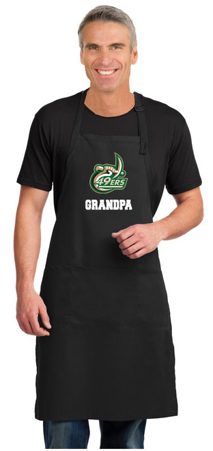 Broad Bay UNC Charlotte Grandpa Apron LARGE UNCC Grandfather Gift Aprons For Men