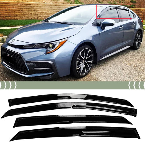 FITS 2020+ Toyota Corolla Sedan JDM 3D Mugen Style Window Visor RAIN Guard Vent