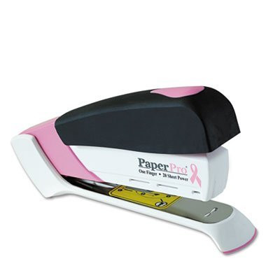 inCOURAGE 20 Desktop Stapler, 20-Sheet Capacity, Pink/White