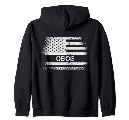USA Flag Oboe - American Patriot US Flag Oboe Gift Zip Hoodie USA Flag Oboe - American Patriot US Flag Oboe Gift Zip Hoodie