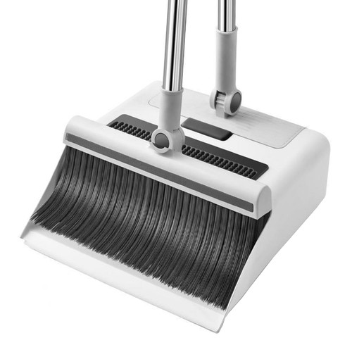 OUSIKA Broom and Dustpan Set for Home, Broom and Dustpan Set with Long Handle, Broom and Dustpan Set, Broom with Dustpan Combo Set, Upright Broom and Dustpan, for Kitchen Office Lobby Floor Dustpan OUSIKA Broom and Dustpan Set for Home, Broom and Dustpan Set with Long Handle, Broom and Dustpan Set, Broom with Dustpan Combo Set, Upright Broom and Dustpan, for Kitchen Office Lobby Floor Dustpan