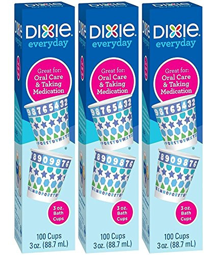 Dixie Bath Cups, 3 Oz, 100 Count (Pack of 3)