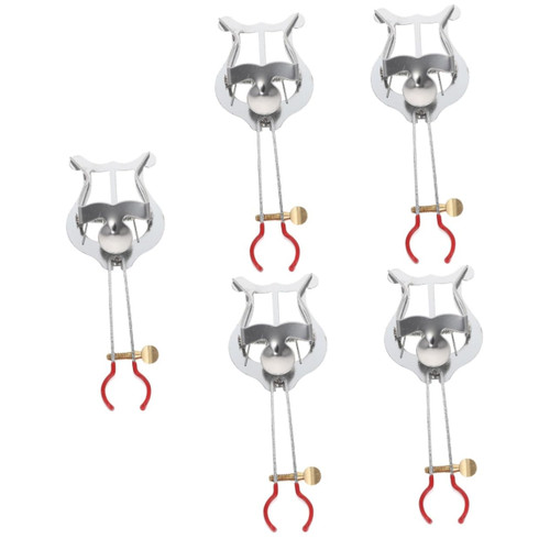 ERINGOGO 5 Pcs Music Folder Trumpet Lyre Mount Trumpet Music Score Binder Music Score Clip Trumpet Music Holder Trumpet Marching Lyre Page Holder Clip Clarinet Lyre Iron Pipe Clamp Replace