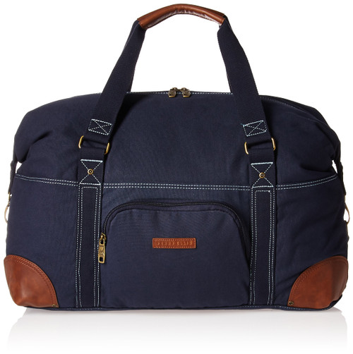 Perry Ellis 22" Carry-on Weekender Canvas Duffel Bag, Navy, One Size