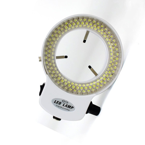 Lab Microscope Accessories 144 LED Ring Light Illuminator Lamp for Industry Stereo Microscope Lens Camera Magnifier 110V-240V with Plug Adapter