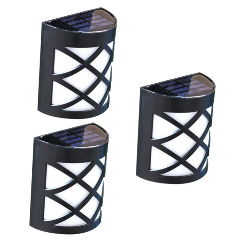 DOITOOL 3pcs Solar Wall Lantern Solar Wall Lights Solar Lamp Fence Lights Solar Powered Lights Motion Sensor Lights Solar Lights Outdoor Motion Sensor Light Street Light Semicircle