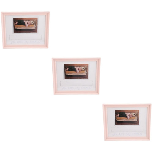 ERINGOGO 3pcs Baby Photo Frame Baby Keepsake Bracelet Display Stand Infant Picture Frame Tabletop Baby Picture Frame Baby First Year Picture Frame Baby Shower Pvc Set up Toddler Commemorate