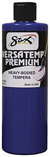 Sax Versatemp Premium Heavy-Bodied Tempera Paint, Primary Blue, 1 Pint