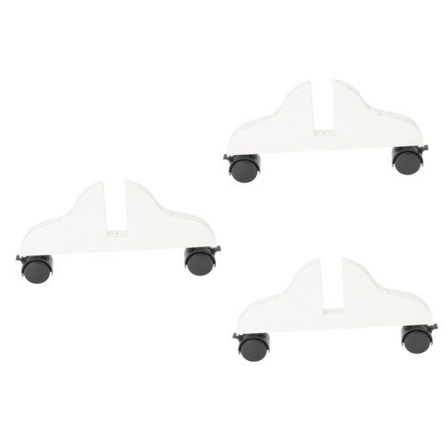 Homoyoyo 3pcs Movable Screen Base Room Divider Clamps Partition Holders Divider for Room Separation Divider Feet Brackets Household Divider Bracket Screens Pulley Office White PVC Protector