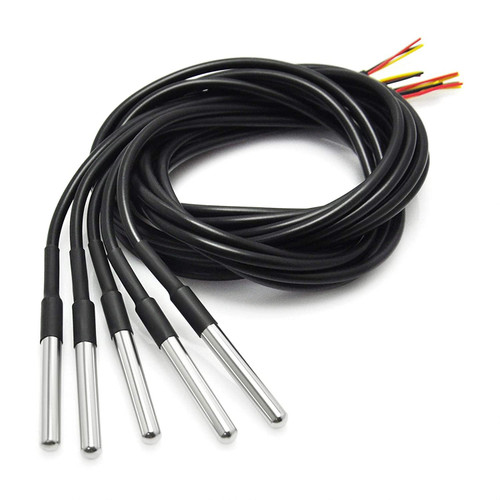 DS18B20 Waterproof Temperature Sensors Thermistor (10m-5pcs)