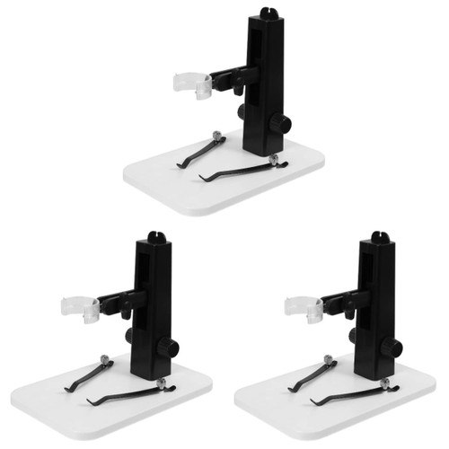 ULTECHNOVO 3pcs Microscope Stand Microscopio Digital Microscope Lifting Stand Microscopes Microscope Lifting Holder Adjustable Stand Microscope Bracket Aluminum Alloy Appendix Plastic