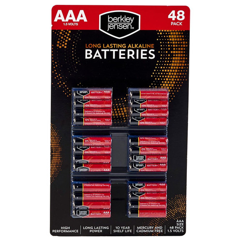 Berkley & Jensen AAA 1.5 Volts Alkaline 48 Pack Battery