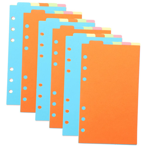 TEHAUX 24 Sets Index Separator Page A5 Insertable Tabs Decorative Divider Page A5 Planner Inserts Insertable Binder Page A5 Notebook Tab Dividers School Binder Divider Pluggable The Paper