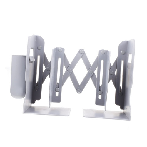 PRETYZOOM 2 Sets Book Stand Expandable Bookcase Expandable Bookend Office Book Stopper Adjustable Book Rack Office Bookends Book Racks Stands Table Bookend Storage Staff Dining Table Plastic