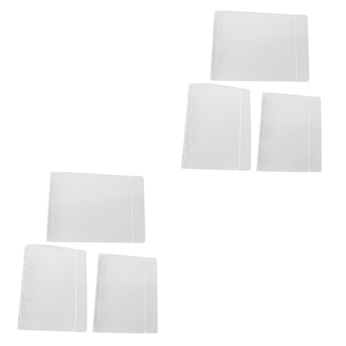 STOBOK 6 Pcs Binder Document Protector Cord Organizer for Travel File Folder Organizer File Organizer Folder Document Folder Clear Paper Protector Sleeves Storage Bags Office Abs Desktop