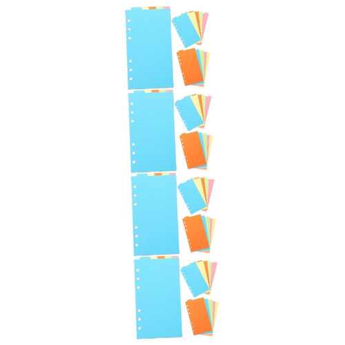 TEHAUX 24 Sets Index Separator Page A5 Page Binder A5 Planner Inserts Page Dividers 6 Rings Planner Cards Loose Leaf Page Notebooks Binder A5 Insertable Tabs Perforation Loose Leaf Paper