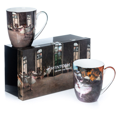 McIntosh Edgar Degas Ballerinas Fine Bone China Set of 2 Mugs (12 oz)
