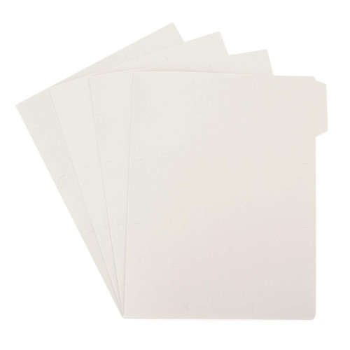 MUJI 02856434 Expanded Polypropylene Individual Folders, For A4, Set of 4, White Gray