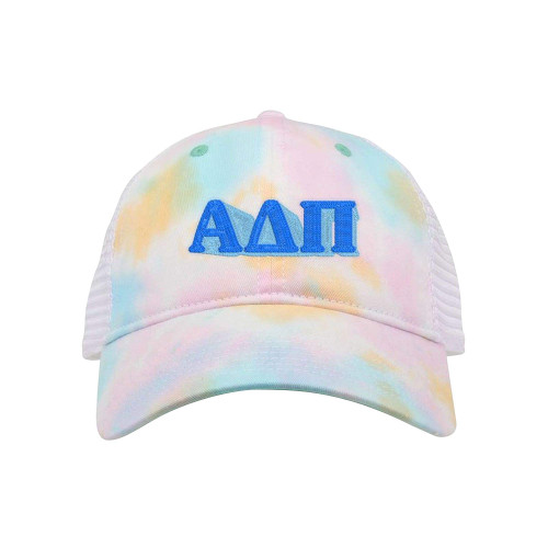 Alpha Delta Pi Sorority Sorbet Tie Dyed Twill Hat Multicolored
