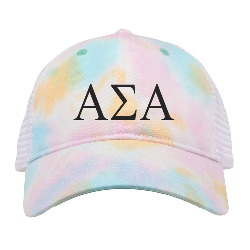 Alpha Sigma Alpha Lettered Rainbow Cap