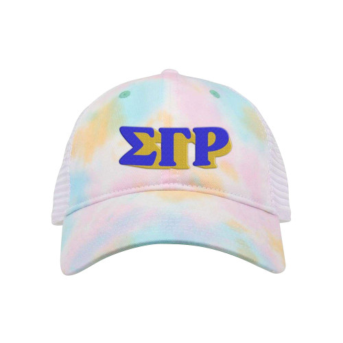 Sigma Gamma Rho Sorority Sorbet Tie Dyed Twill Hat Multicolored