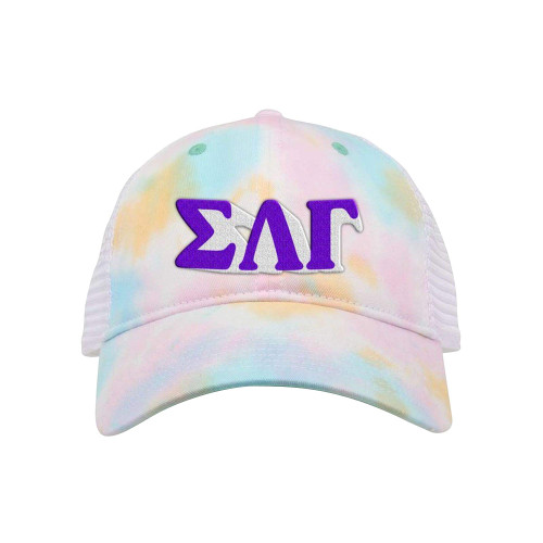Sigma Lambda Gamma Sorority Sorbet Tie Dyed Twill Hat Multicolored