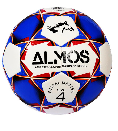 Almos Classic 32 Panel Soccer Ball Size 4? Blue and Red|Official Match Weight and Size?Performance Match and Training Soccer Ball?Professional