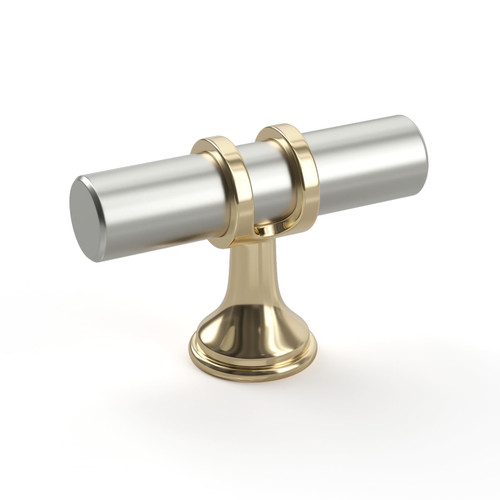 goldenwarm 20 Pack Brushed Nickel and Gold Cabinet Knobs Kitchen Cabinet Knobs Gold Drawer Knobs Brushed Nickel Cabinet Knobs,Single Hole Knob