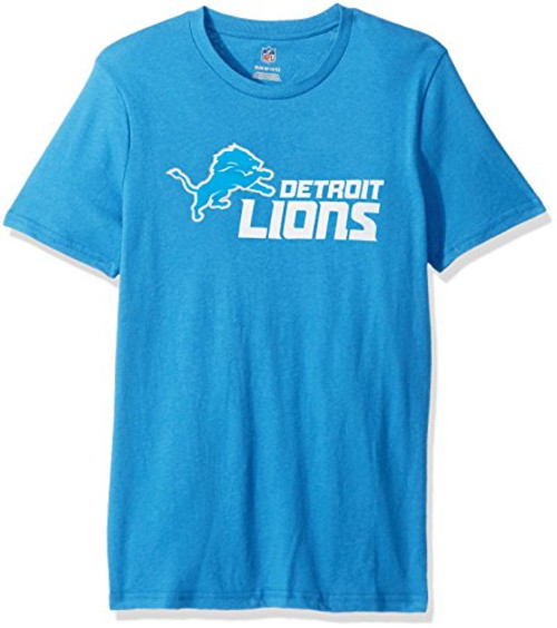 Outerstuff NFL Youth Boys Hard Copy Short Sleeve Tee-Lion Blue-L(14-16), Detroit Lions Outerstuff NFL Youth Boys Hard Copy Short Sleeve Tee-Lion Blue-L(14-16), Detroit Lions