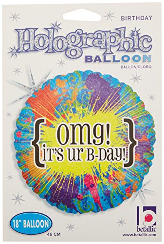 Betallic 86697P Omg It's Your Birthday Foil Package Balloon, 18"