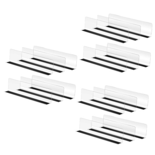 Ciieeo 18 Pcs Shelf Divider Adjustable Shelving Commodity Shelf Separator Wood Closets Magnetic Book Shelf Drawer Shelf Drawer Dividers Cabinet Shelf Classification Board Acrylic The Pet