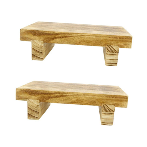 Ciieeo 2pcs Bedside Step Stool Wood Foot Stool Bedside Foot Stepper Bedside Footstool Shaving Foot Office Foot Rest Shoe Changing Stool Stools for Kids Toddler Wooden Footstool Light