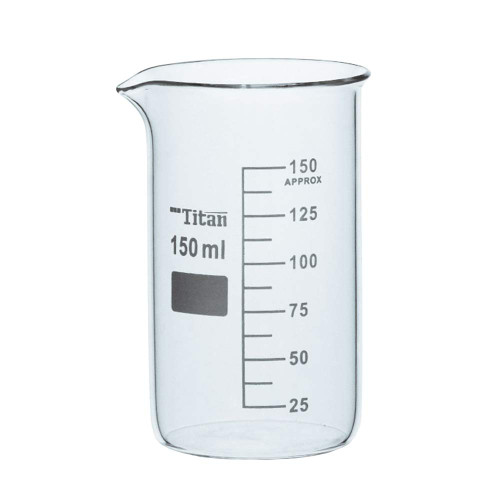 Adamas-Beta Lab Beaker, 150ml, Scientific High Form Glass Beaker Set, Borosilicate Glass Beaker(6pcs/Case)
