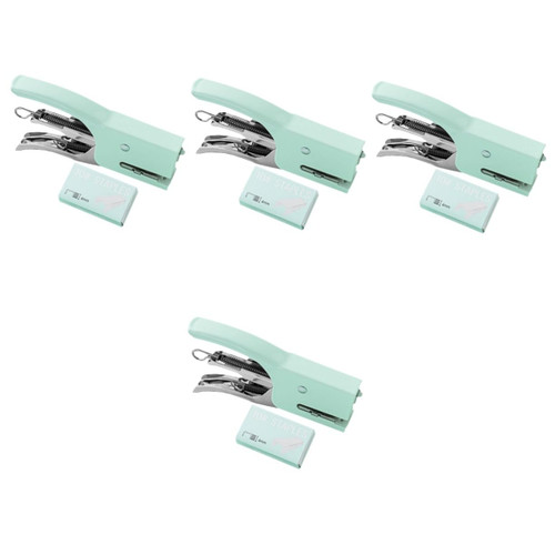 TEHAUX 4 Sets Hand-held Stapler Mini Stapler Arts and Crafts Kit Heavy Duty Staples Metal File Stapler Household Stapler Standard Stapler Daily Use File Stapler Compact Stapler The Paper