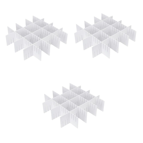 NUOBESTY 15 Pcs Drawers for Clothes Storage Drawers Vanity Drawer Dresser Drawers Drawer Organizers for Clothing Storage Pull Out Drawers Drawer Divider Underwear Desk White